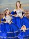 Smart Royal Blue Ball Gowns Satin Sweetheart Sleeveless Beading and Embroidery Floor Length Lace Up 15 Quinceanera Dress