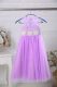 Lavender Empire Lace Toddler Flower Girl Dress Zipper Tulle Sleeveless Tea Length