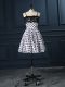 Satin Sleeveless Mini Length Prom Party Dress and Lace