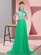 Designer Turquoise Sleeveless Beading Backless Prom Party Dress