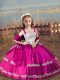 Ball Gowns Child Pageant Dress Hot Pink Straps Satin Sleeveless Floor Length Lace Up