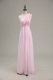 Lovely Sleeveless Floor Length Ruching Zipper Evening Dress with Baby Pink
