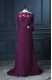 Suitable Sleeveless Beading and Lace Zipper Mother Of The Bride Dress with Purple Brush Train