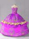 Colorful Floor Length Ball Gowns Sleeveless Purple Sweet 16 Dress Lace Up