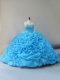 Pretty Sleeveless Court Train Beading and Pick Ups and Hand Made Flower Lace Up Quinceanera Dresses