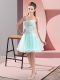 High End Apple Green Tulle Zipper Sweetheart Sleeveless Mini Length Prom Dresses Beading