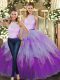 Admirable Multi-color Sleeveless Ruffles Floor Length Quince Ball Gowns