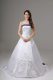 Fantastic Ball Gowns Sleeveless White Wedding Dresses Brush Train Lace Up