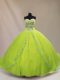 Tulle Sweetheart Sleeveless Court Train Lace Up Beading Quinceanera Gowns in