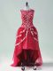 Sweet Wine Red Dress for Prom Prom and Party with Beading and Appliques Scoop Sleeveless Zipper