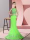 Sleeveless Beading and Appliques Zipper Dress for Prom with Sweep Train