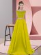 Pretty Sleeveless Beading Backless Prom Dress with Olive Green Sweep Train