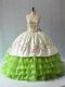 Floor Length Green Quinceanera Dresses Sweetheart Sleeveless Lace Up