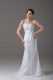 Dazzling White Zipper Wedding Dresses Lace and Belt Sleeveless Brush Train
