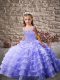 Low Price Lavender Ball Gowns Ruffled Layers Pageant Dress for Teens Lace Up Organza Sleeveless Floor Length