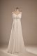 Simple Chiffon Straps Sleeveless Brush Train Lace Up Beading Bridal Gown in White