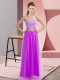 Glittering Lilac Homecoming Dress Prom and Party with Beading Sweetheart Sleeveless Lace Up