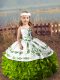 Straps Sleeveless Lace Up Pageant Dress for Teens Olive Green Organza