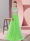 Colorful Sleeveless Floor Length Lace Zipper Dama Dress for Quinceanera with