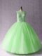 Classical Beading Quinceanera Gown Lace Up Sleeveless Asymmetrical