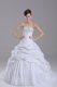 Superior Taffeta Strapless Sleeveless Brush Train Lace Up Beading and Pick Ups Wedding Dresses in White