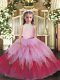 Sleeveless Floor Length Ruffles Backless Little Girls Pageant Gowns with Multi-color