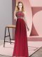 Burgundy Dress for Prom Prom and Party with Beading Scoop Sleeveless Backless