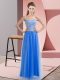 Fantastic Empire Prom Party Dress Blue Sweetheart Tulle Sleeveless Floor Length Lace Up