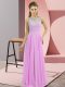 Best Selling Lilac Zipper Prom Gown Beading Sleeveless Floor Length