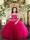Best Straps Sleeveless Tulle Little Girls Pageant Dress Wholesale Beading and Ruffles Lace Up
