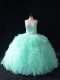 Fabulous Tulle Sleeveless Floor Length Ball Gown Prom Dress and Beading and Ruffles