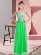 Exquisite Beading Prom Evening Gown Green Lace Up Sleeveless Floor Length