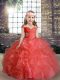 High End Sleeveless Lace Up Floor Length Beading Little Girls Pageant Dress Wholesale