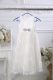 White Empire Tulle Scoop Sleeveless Beading and Lace Floor Length Zipper Flower Girl Dress
