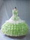 Ideal Ball Gowns Sweet 16 Dresses Sweetheart Organza Sleeveless Floor Length Lace Up