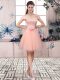 Popular Pink Lace Up Off The Shoulder Lace and Hand Made Flower Homecoming Dress Online Tulle Short Sleeves