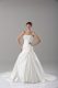 Lace Up Wedding Gown White for Wedding Party with Beading Brush Train