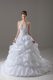 Taffeta Sweetheart Sleeveless Brush Train Lace Up Beading and Pick Ups Wedding Gowns in White