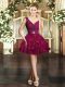 Burgundy Sleeveless Organza Backless Party Dress for Toddlers for Prom and Party