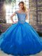 Trendy Sleeveless Beading and Ruffles Lace Up Sweet 16 Quinceanera Dress