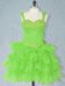Ball Gowns Mother Of The Bride Dress Straps Organza Sleeveless Mini Length Lace Up
