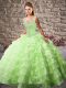 Straps Neckline Beading and Ruffled Layers Sweet 16 Quinceanera Dress Sleeveless Lace Up