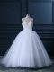 Best White Wedding Gowns Sweetheart Sleeveless Brush Train Lace Up
