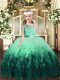 Multi-color Tulle Backless Pageant Dress for Girls Sleeveless Floor Length Lace and Ruffles