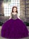 Exquisite Sleeveless Beading and Ruffles Lace Up Pageant Dress Womens