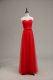 Red Zipper Sweetheart Ruching and Belt Prom Evening Gown Tulle Sleeveless