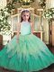 Multi-color Sleeveless Tulle Backless Girls Pageant Dresses for Party and Sweet 16 and Wedding Party