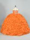 Ball Gowns Sweet 16 Quinceanera Dress Orange Sweetheart Organza Sleeveless Lace Up