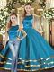 Chic Sleeveless Ruffled Layers Lace Up Quince Ball Gowns