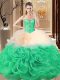 Captivating Multi-color Sweetheart Lace Up Beading and Ruffles Quinceanera Dresses Sleeveless
